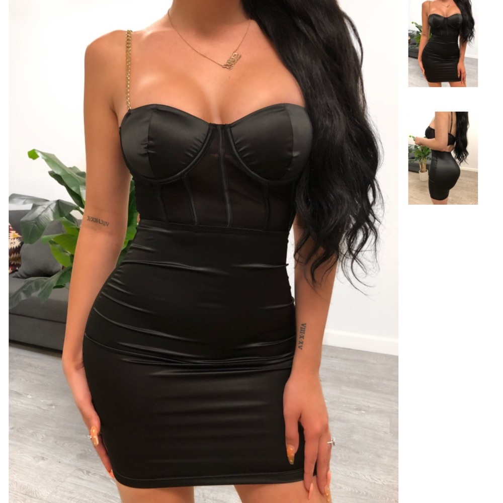 Black mini dress